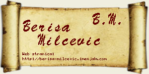 Beriša Milčević vizit kartica